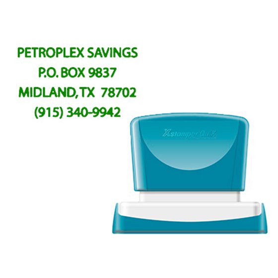 Sello X'Stamper Quix Personalizable Color Verde Medidas 36X61 Mm Q-16