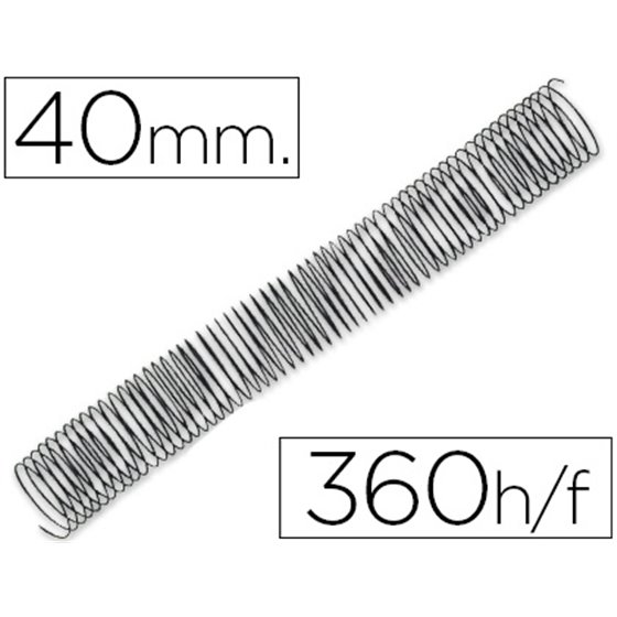 Espiral Metalico Q-Connect 64 5:1 40Mm 1,2Mm Caja De 25 Unidades