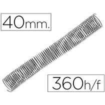 Espiral Metalico Q-Connect 64 5:1 40Mm 1,2Mm Caja De 25 Unidades