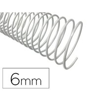 Espiral Metalico Q-Connect Blanco 64 5:1 6 Mm 1Mm Caja De 200 Unidades