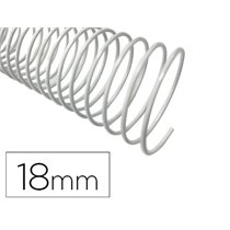 Espiral Metalico Q-Connect Blanco 64 5:1 18Mm 1,2Mm Caja De 100 Unidades