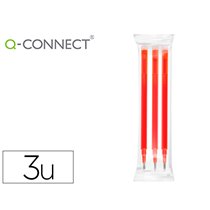 Recambio Boligrafo Q-Connect Retractil Kf11059 Borrable Rojo Caja De 3 Unidades