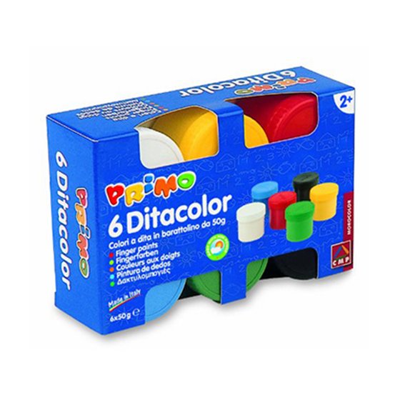 Pintura De Dedos Primo 50 G Caja De 6 Unidades Colores Surtidos