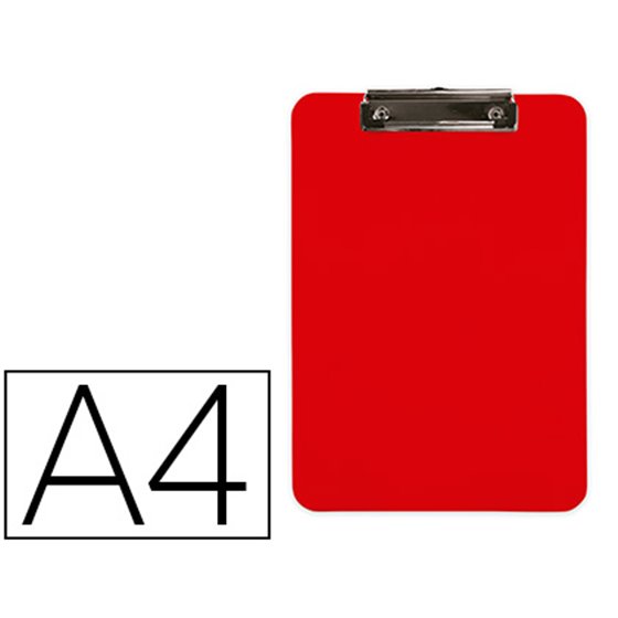 Portanotas Q-Connect Plastico Din A4 Rojo 2,5Mm