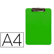 Portanotas Q-Connect Plastico Din A4 Verde 2,5Mm
