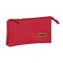 Portatodo Escolar SAFTA Cereza Triple 22 x 12 x 3 cm.