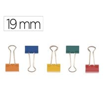 Pinza Metalica Q-Connect Reversible N.1 19 Mm Caja De 10 Unidades Colores Surtidos