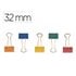 Pinza Metalica Q-Connect Reversible N.3 32 Mm Caja De 10 Unidades Colores Surtidos