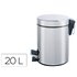 Papelera Metalica Q-Connect Con Pedal Cromada 43X29Cm Capacidad 20 Litros