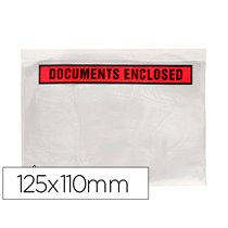 Sobre Autoadhesivo Q-Connect Portadocumentos Multilingue 125X110 Mm Sin Ventana Paquete De 100 Unidades
