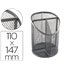 Cubilete Portalapices Q-Connect Plata Metal Redondo Rejilla Con 3 Compartimentos Diametro 110 Mm Alto 147 Mm