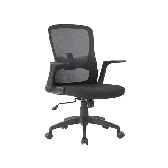 Silla Giratoria Q-Connect Base Metal Regulable En Altura 910+75Mm Alto 610Mm Ancho 550Mm Profundidad Negro