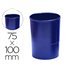 Cubilete Portalapices Q-Connect Azul Opaco Plastico Redondo Diametro 75 Mm Alto 100 Mm