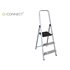 Escalera Q-Connect De Aluminio 3 Pelda�os 590X400X1260 Mm Peso Maximo 150 Kg En-131