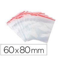 Bolsa Plastico Autocierre Q-Connect 60X80 Mm Paquete De 100 Unidades