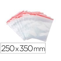 Bolsa Plastico Autocierre Q-Connect 250X350 Mm Paquete De 100 Unidades