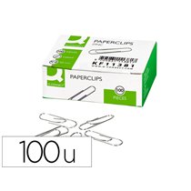 Clips Zinc Q-Connect N 4 Labiados 50 Mm Caja De 100 Unidades