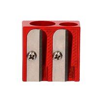 Sacapuntas Liderpapel Metalico Cu�a 2 Usos Color Rojo