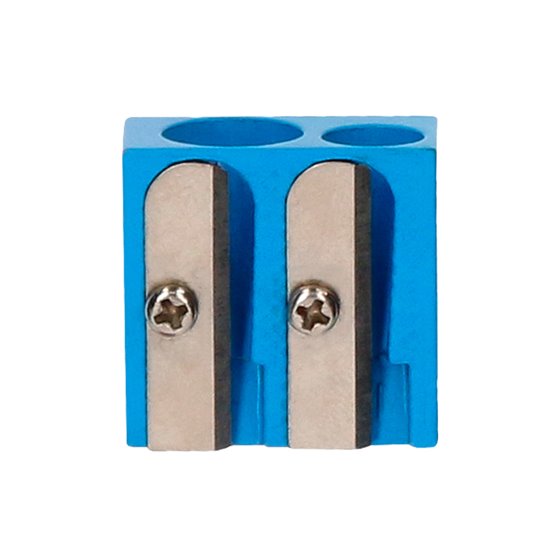 Sacapuntas Liderpapel Metalico Cu�a 2 Usos Color Azul