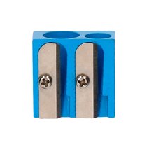 Sacapuntas Liderpapel Metalico Cu�a 2 Usos Color Azul