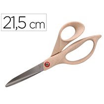 Tijera Oficina Liderpapel Acero Inoxidable Mango Eco Material 8\" 21,5 Cm En Blister