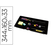 Bandeja Organizadora Q-Connect De Cajones Color Negro 344X160X33 Mm