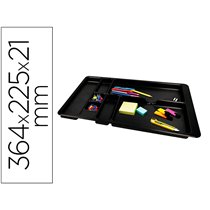 Bandeja Organizadora Q-Connect De Cajones Color Negro 364X225X21 Mm