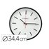 Reloj Q-Connect De Pared De Plastico Redondo 34,4 Cm Movimiento Silencioso Color Negro