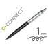 Boligrafo Q-Connect Premium Metalico Retractil Con Clip Color Negro Punta 1 Mm