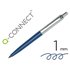 Boligrafo Q-Connect Premium Metalico Retractil Con Clip Color Azul Punta 1 Mm