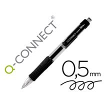 Boligrafo Q-Connect Sigma Retractil Con Sujecion De Caucho Tinta Gel 0,5 Mm Color Negro