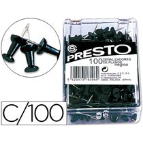 Se�alizador De Planos Presto Negro Caja De 100 Unidades