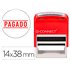 Sello Entintado Automatico Q-Connect Pagado Almohadilla 14X38 Mm Color Rojo