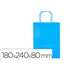 Bolsa Papel Q-Connect Celulosa Celeste Xs Con Asa Retorcida 180X240X80 Mm