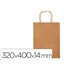Bolsa Papel Q-Connect Celulosa Natural Liso L Con Asa Retorcida 320X400X14 Mm