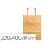Bolsa Papel Q-Connect Kraft Oro L Con Asa Retorcida 320X400X14 Mm