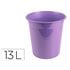 Papelera Plastico Liderpapel Lavanda Opaco 13 Litros 275X285 Mm