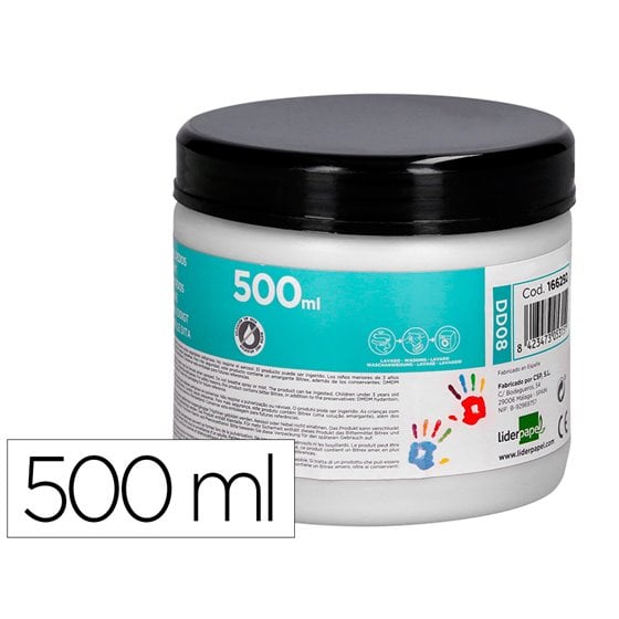 Pintura Dedos Liderpapel Tarrina De 500 Ml Blanco