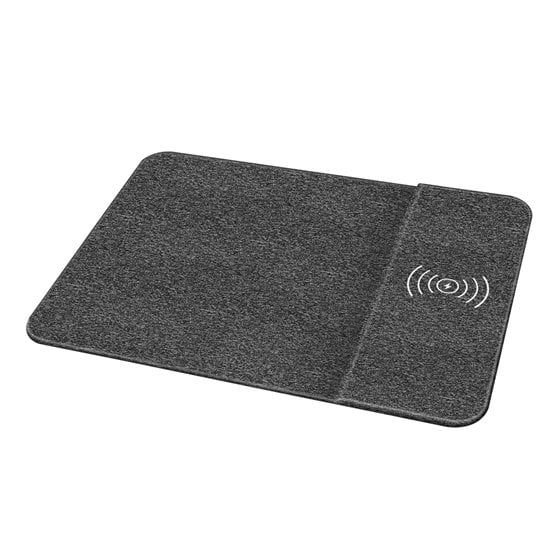 Alfombrilla Para Raton Q-Connect Con Cargador Inalambrico Color Gris 300X220 Mm
