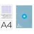 Recambio Liderpapel A4 Antartik 80 Hojas 90G/M2 Cuadro 5Mm 4 Taladros 1 Banda Con Marco Color Celeste