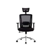 Silla Giratoria Q-Connect Ergonomica Respaldo Alto Y Reposacabeza Ajustable En Altura 1180+100X630X625 Mm