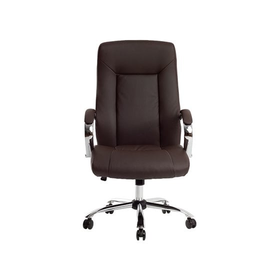 Silla Q-Connect Direccion Vero Na Simil Piel Base Metalica Alt Max 1210 Anc 650 Prof 730 Mm Ruedas Premium Color Marron