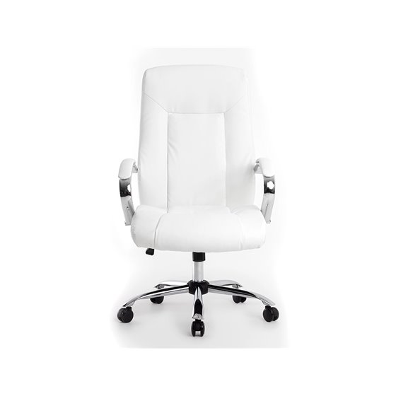 Silla Q-Connect Direccion Vero Na Simil Piel Base Metalica Alt Max 1210 Anc 650 Prof 730 Mm Ruedas Premium Color Blanco