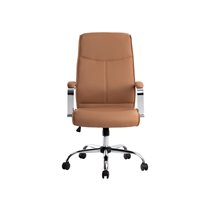 Silla Q-Connect Direccion Mode Na Simil Piel Base Metalica Alt Max 1210 Anc 630 Prof 650 Mm Ruedas Premium Color Crema