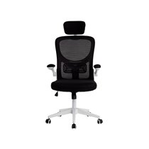 Silla Q-Connect Ergonomica Pal Ermo Malla Base Nylon Alt Max 1300 Anc 610 Prof 600 Ruedas Premium Color Blanco Negro
