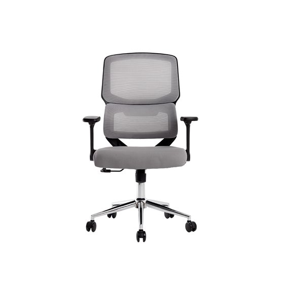 Silla Q-Connect Oficina Lucca Malla Base Metalica Alt Max 1090 Anc 700 Prof 650 Ruedas Premium Color Negro Gris