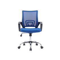 Silla Q-Connect Oficina Siena Malla Base Metalica Alt Max 1000 Anc 560 Prof 570 Ruedas Premium Color Negro Azul