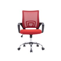 Silla Q-Connect Oficina Siena Malla Base Metalica Alt Max 1000 Anc 560 Prof 570 Ruedas Premium Color Negro Rojo