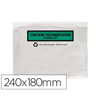 Sobre Autoadhesivo Q-Connect Portadocumentos Multilingue 240X180 Mm Sin Ventana 100% Papel Paquete De 100 Unidades