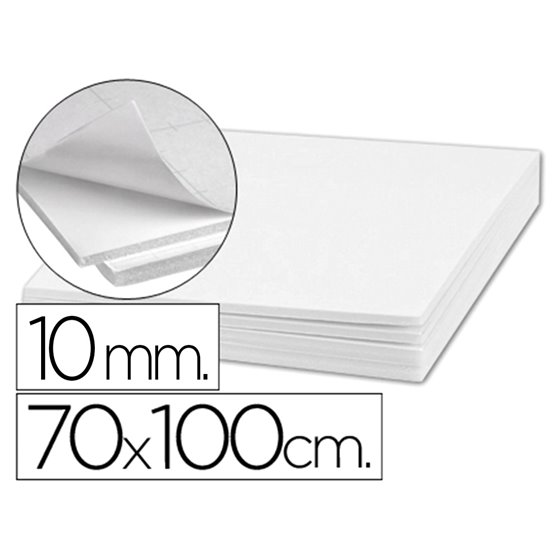 Carton Pluma Liderpapel Blanco Adhesivo 1 Cara 70X100Cm Espesor 10 Mm